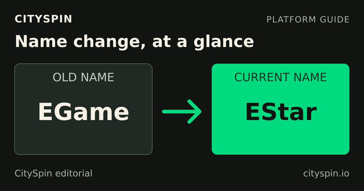 EGame to EStar platform name change guide